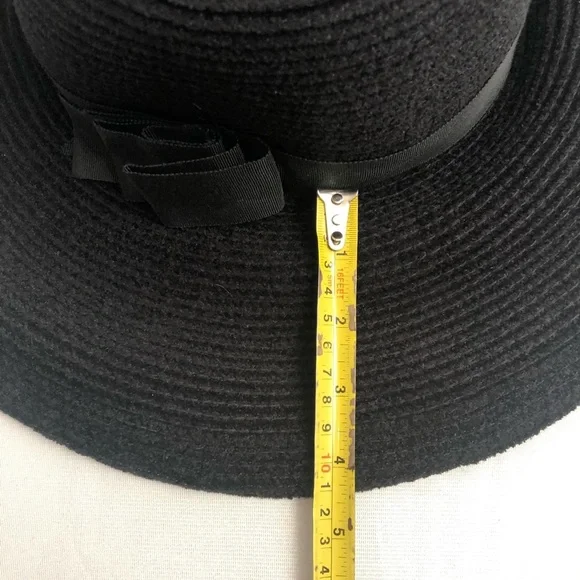 Frank Olive black felt grosgrain vintage black hat - Picture 6 of 7